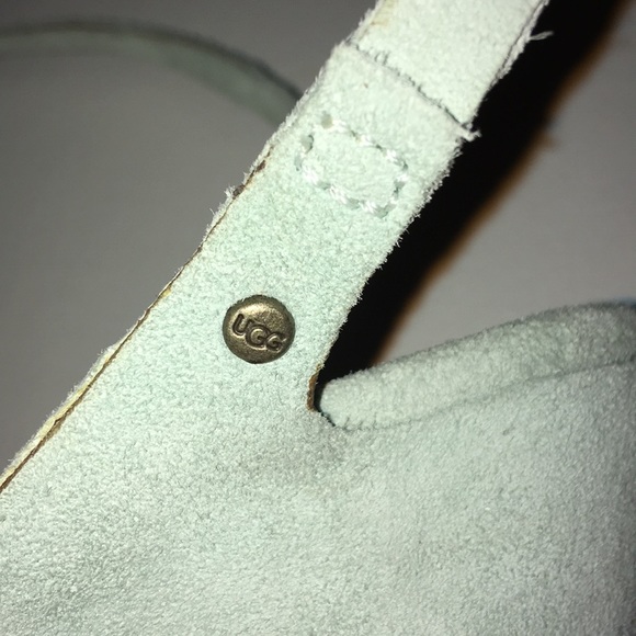 Light blue Ugg Australia suede platform heels - Picture 3 of 5